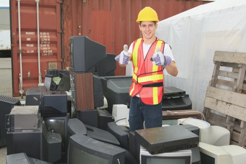 Professional team clearing garden waste in Shoreditch