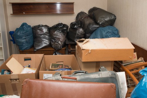 Residential area in Central London with designated waste bins